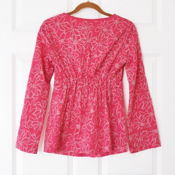 Lilly Pulitzer Long Sleeve Top Embroidered Size S - Picture 2 of 4